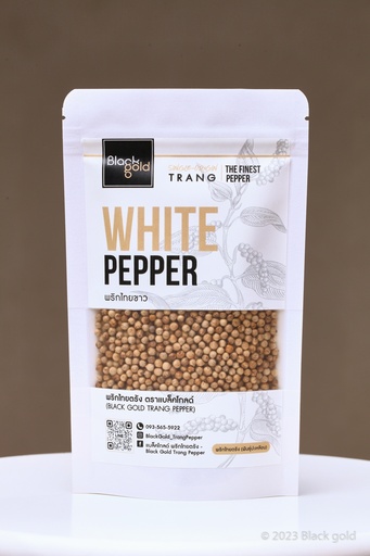 White Trang peppercorns in 500 g zip lock pouch bag