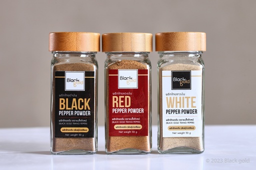 Triple color Trang pepper powder in 50g bottle set